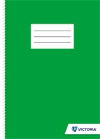 Wirebound notebook, A4, plain, 70 sheets, VICTORIA PAPER